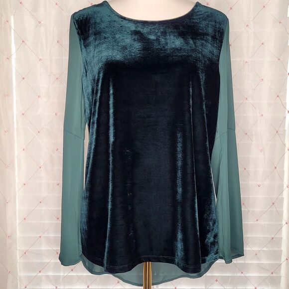 Velvet Royal Renaissance Ren Fest Bell Sleeve Wicked Elphaba NYE St Patricks Day - Picture 1 of 7